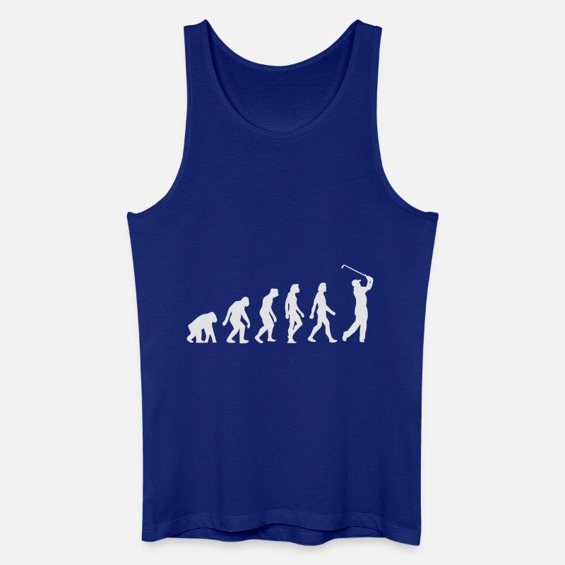 Die Evolution des Golfs - Männer Bio Tank Top - Königsblau
