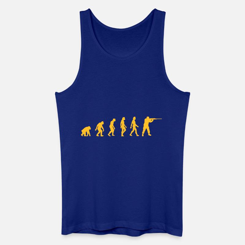 Die Evolution der Jäger - Männer Bio Tank Top - Königsblau