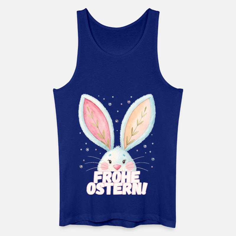 Happy Easter! Cute Easter Bunny - Men’s Organic Tank Top - royal blue