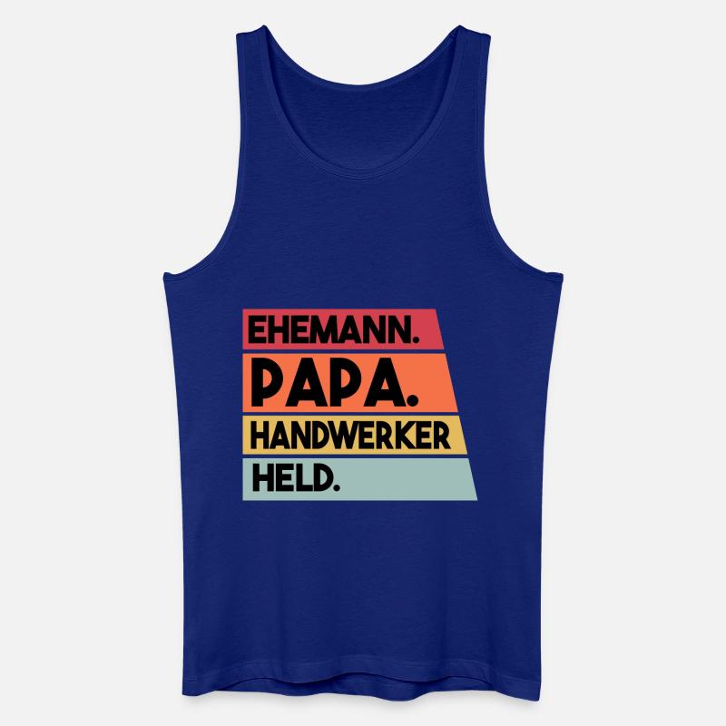 Ehemann Papa Handwerker Held - Männer Bio Tank Top - Königsblau