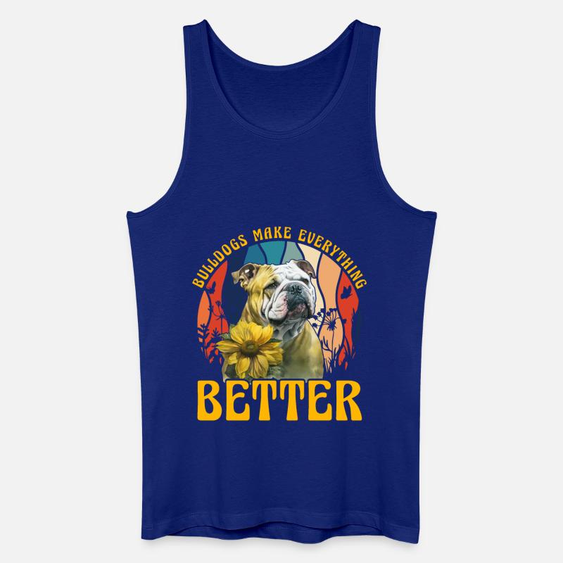 Bulldos make everything better - Männer Bio Tank Top - Königsblau