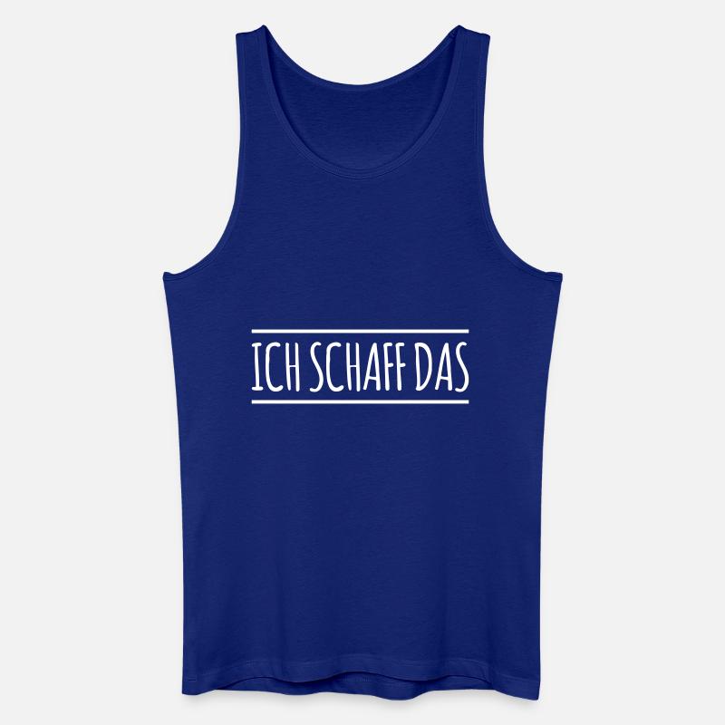 Ich schaff das - Linie - Männer Bio Tank Top - Königsblau