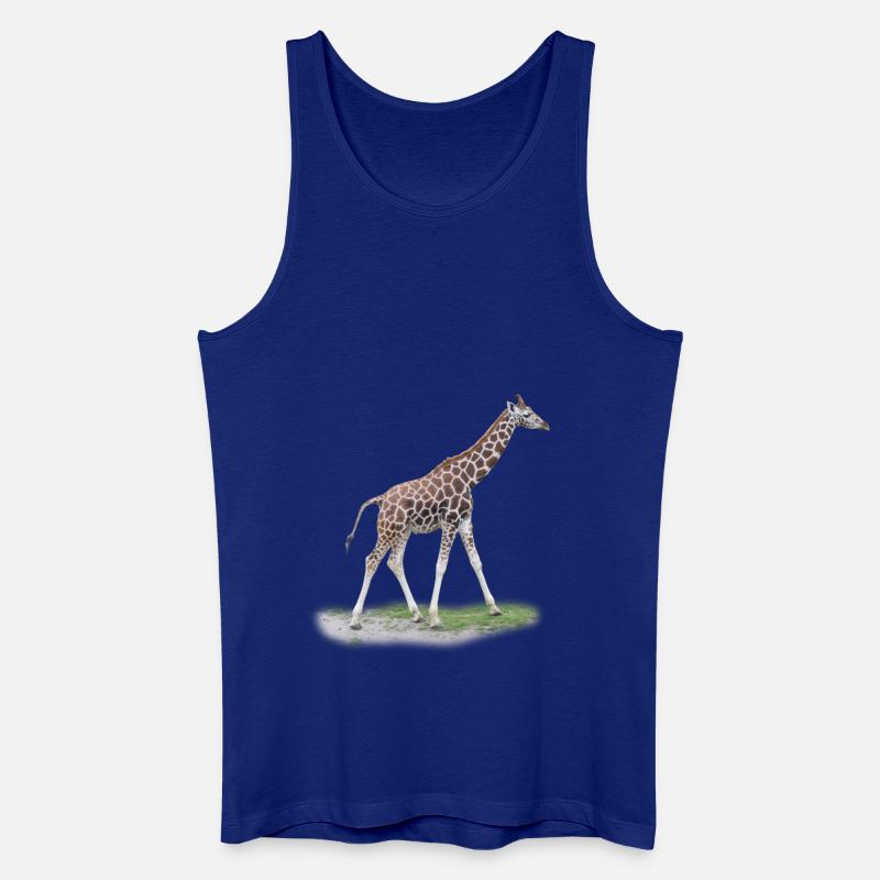 Junge Giraffe - Männer Bio Tank Top - Königsblau