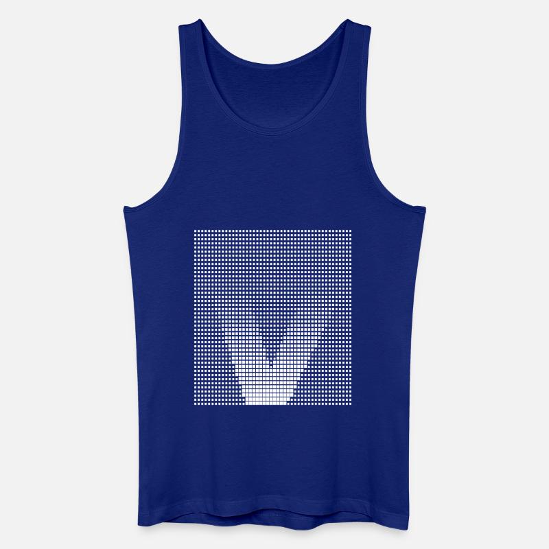 Buchstabe V - Männer Bio Tank Top - Königsblau