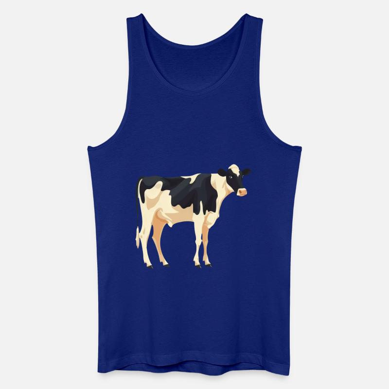 Stehende Kuh - Einfaches Design - Männer Bio Tank Top - Königsblau