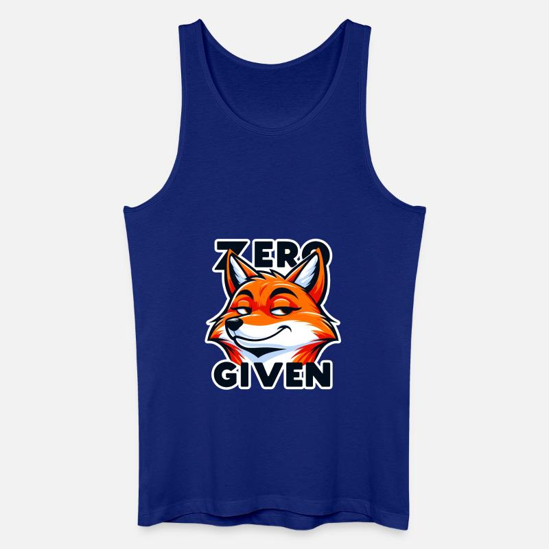 Zero Given - Fox Illustration - Men’s Organic Tank Top - royal blue