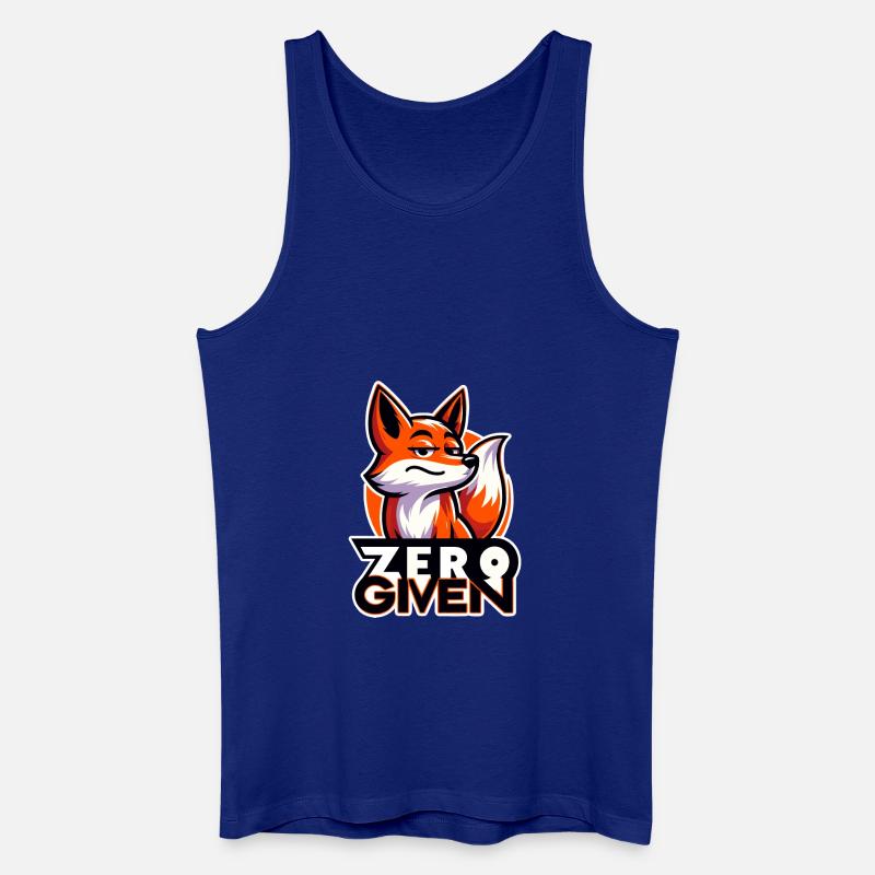 Zero Given - Fox Illustration - Men’s Organic Tank Top - royal blue