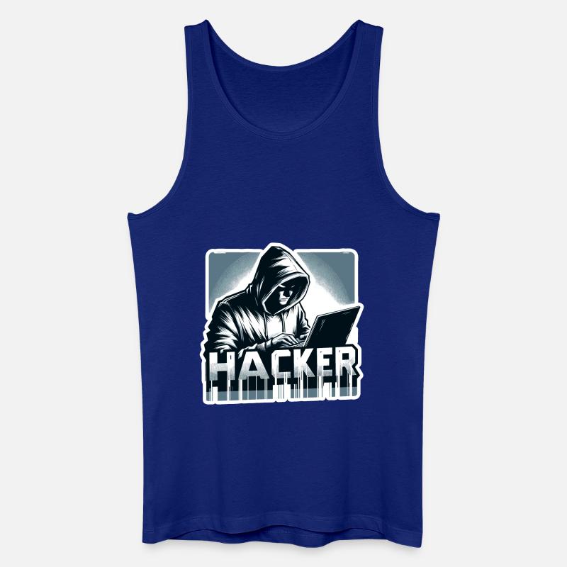 Hacker - Illustration - Männer Bio Tank Top - Königsblau