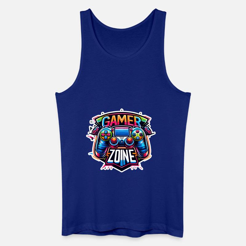 Gamer Zone - Controller Illustration - Männer Bio Tank Top - Königsblau