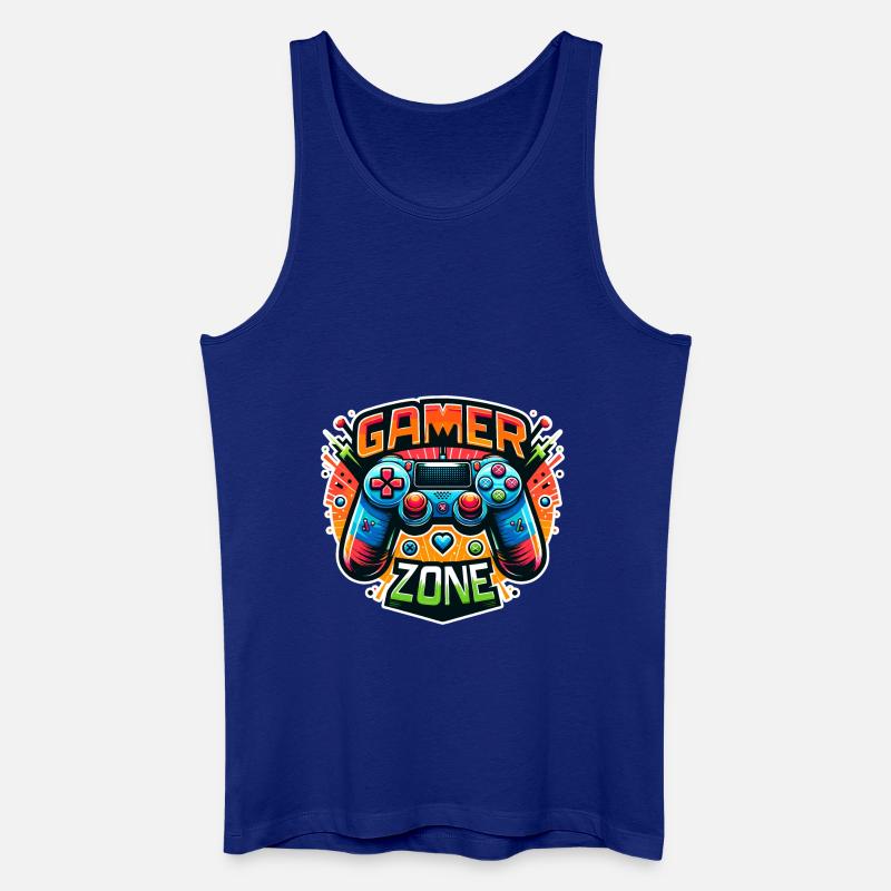 Gamer Zone - Controller Illustration - Männer Bio Tank Top - Königsblau