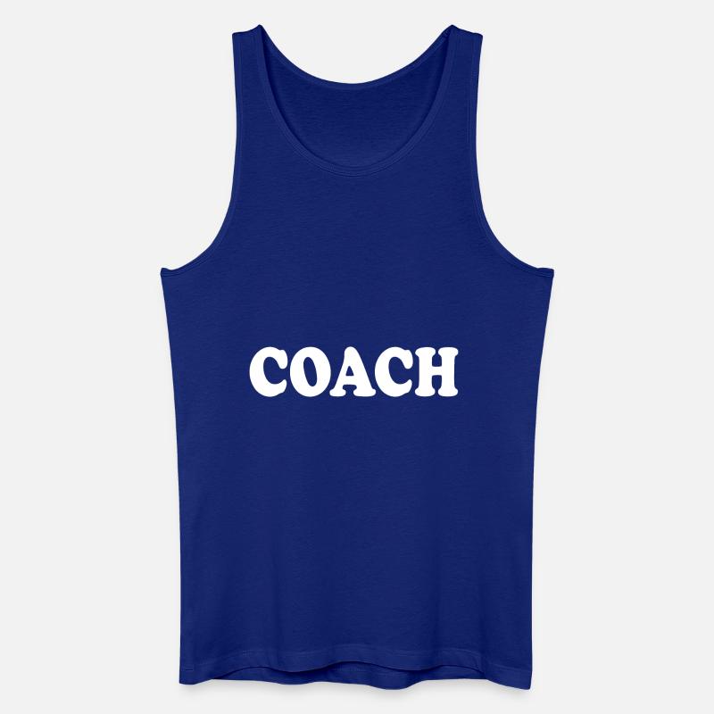 Coach - Männer Bio Tank Top - Königsblau