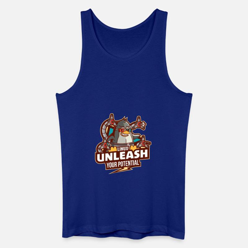 Linux entfesseln Sie Ihr Potenzial - Männer Bio Tank Top - Königsblau