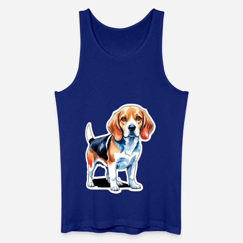 Beagle Wasserfarben - Männer Bio Tank Top - Königsblau
