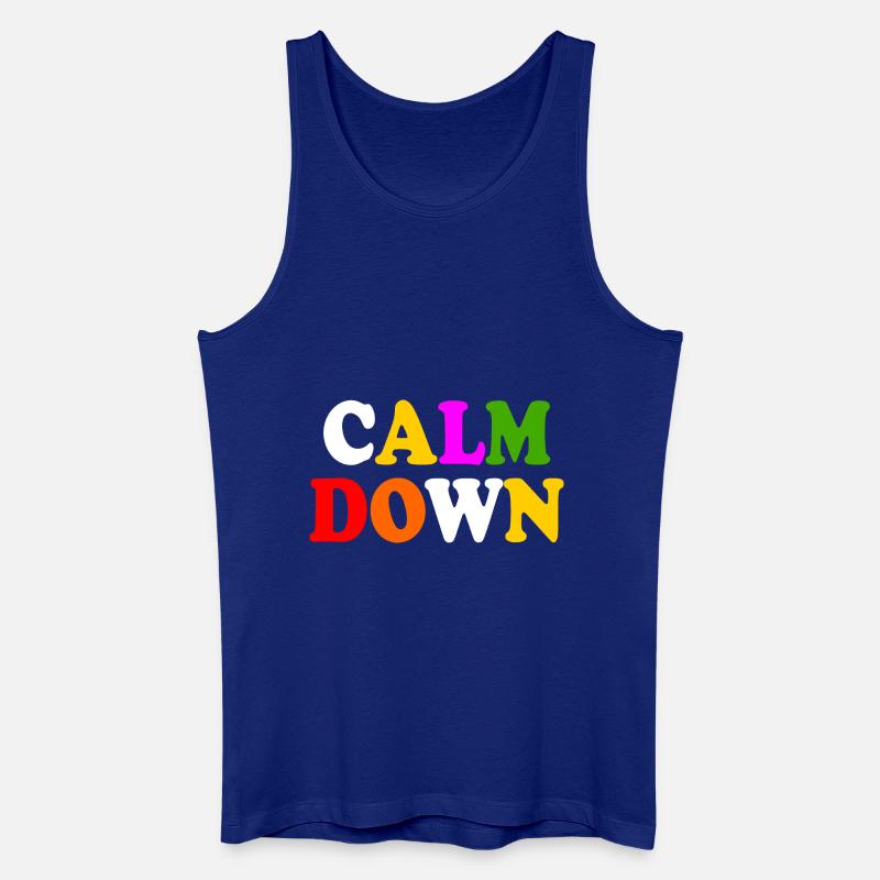 Calm down - Männer Bio Tank Top - Königsblau