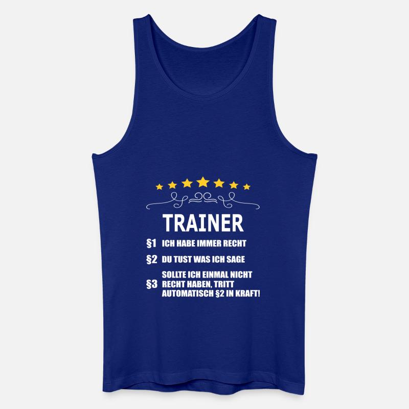 TRAINER - Männer Bio Tank Top - Königsblau