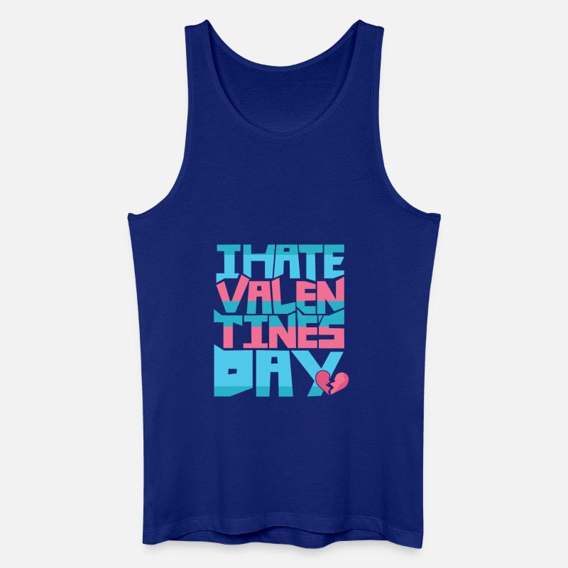i hate valentines day - Männer Bio Tank Top - Königsblau