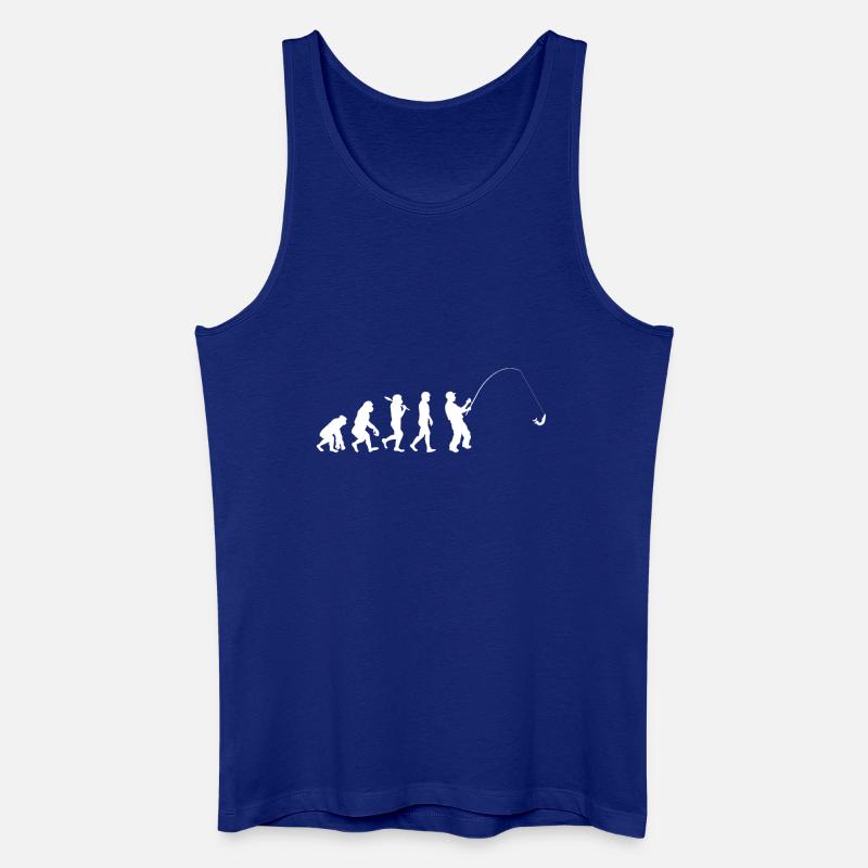 Angler Evolution Geschenkidee - Männer Bio Tank Top - Königsblau
