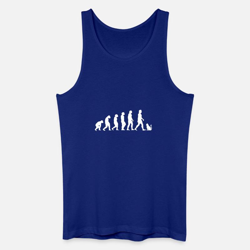 Katzen Evolution - Männer Bio Tank Top - Königsblau