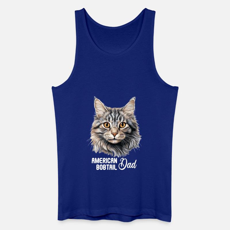 Cat Katzen American Bobtail - Männer Bio Tank Top - Königsblau