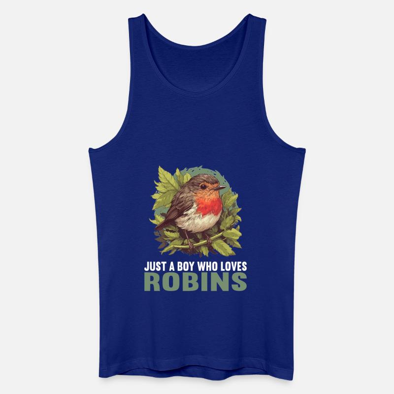 Robin Rotkehlchen - Männer Bio Tank Top - Königsblau