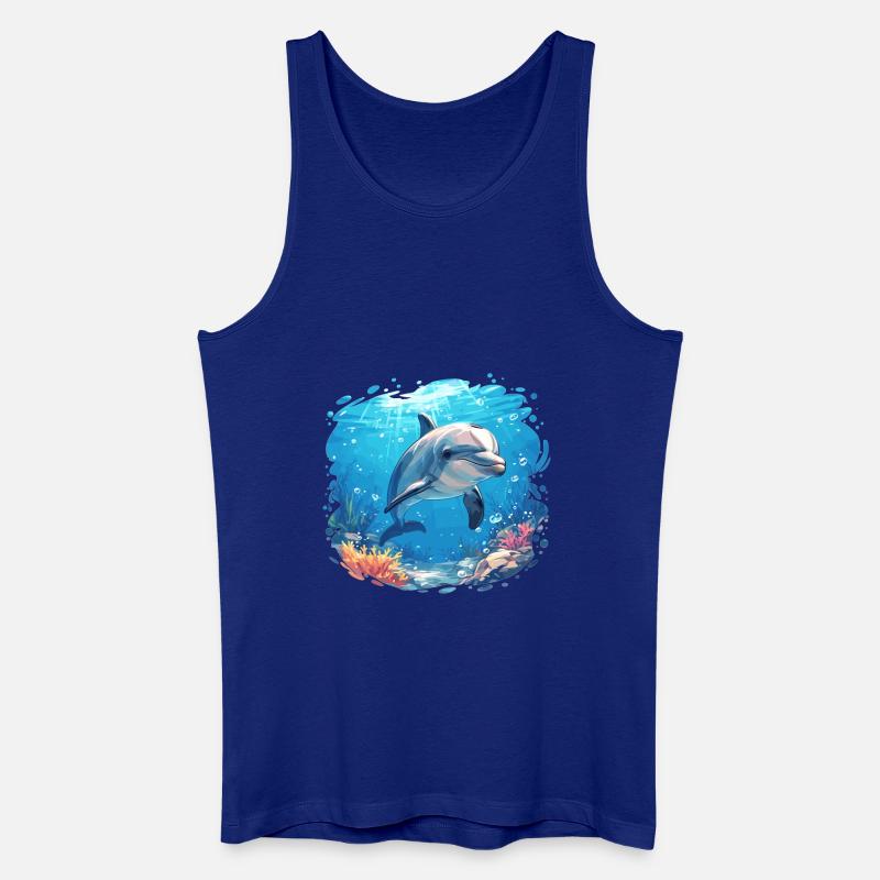 Dolphin Delfine Delfin - Männer Bio Tank Top - Königsblau