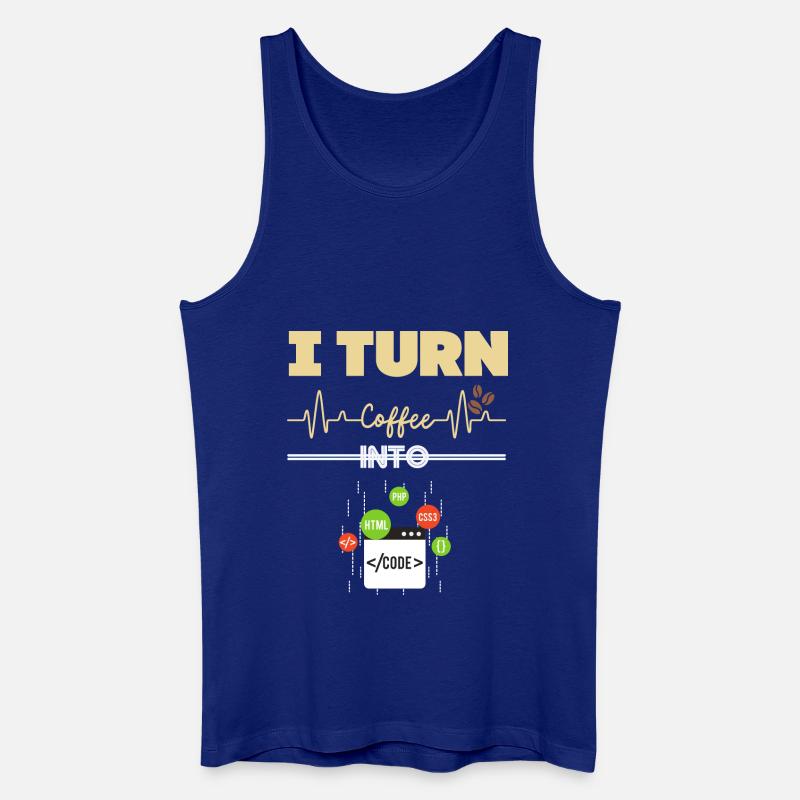 Ich verwandle Kaffee in Code! - Männer Bio Tank Top - Königsblau