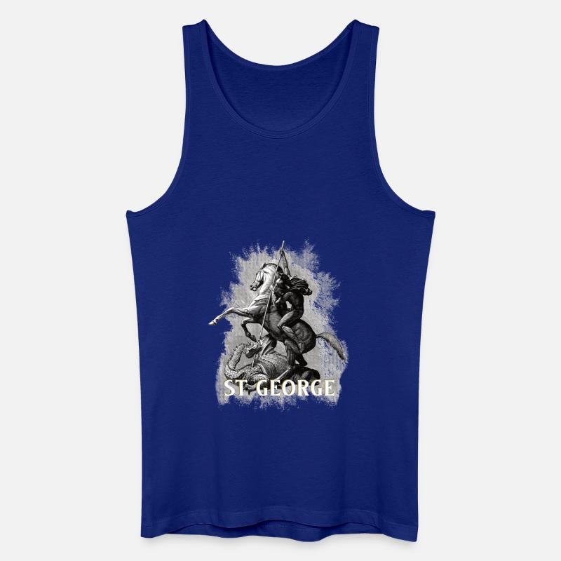 Heiliger Georg Drachentöter - Männer Bio Tank Top - Königsblau
