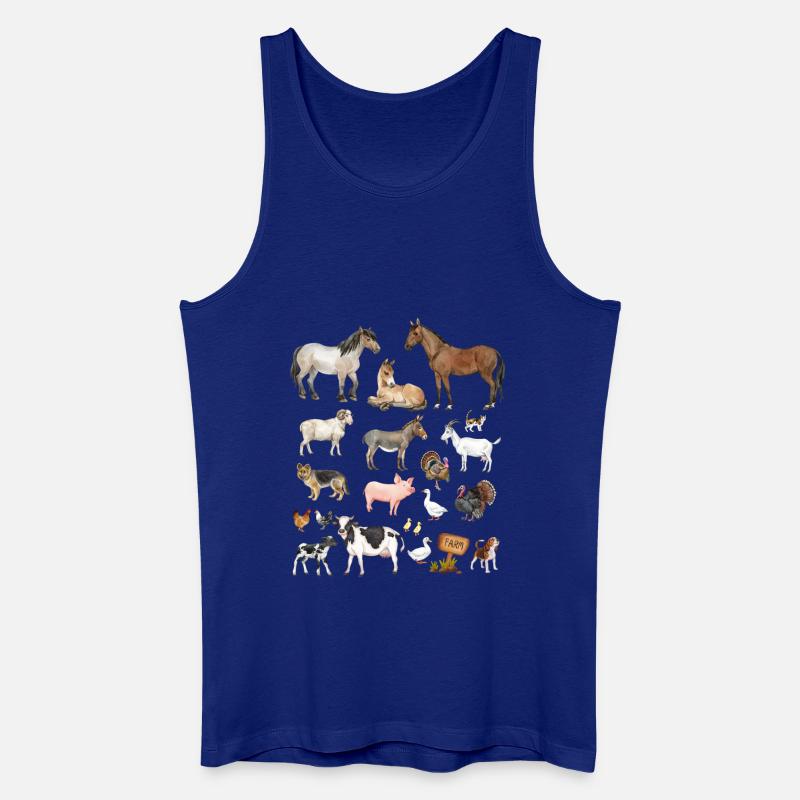 Nutztiere - Männer Bio Tank Top - Königsblau