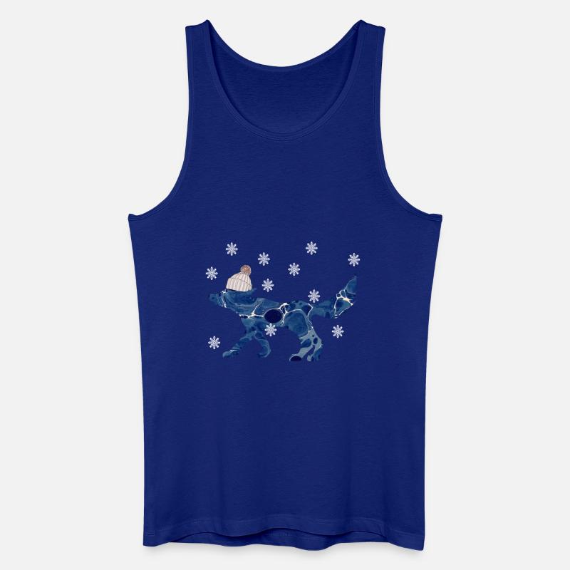 fuchs mit mütze e 12 - Männer Bio Tank Top - Königsblau