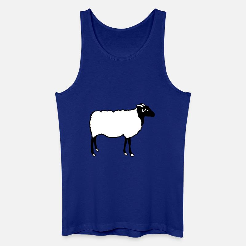 Får Får Heidschnucke lam Shepherd lam - Økologisk tanktop til mænd - kongeblå