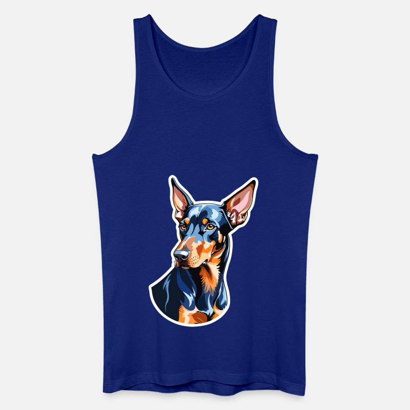 Dobermann Wasserfarben - Männer Bio Tank Top - Königsblau