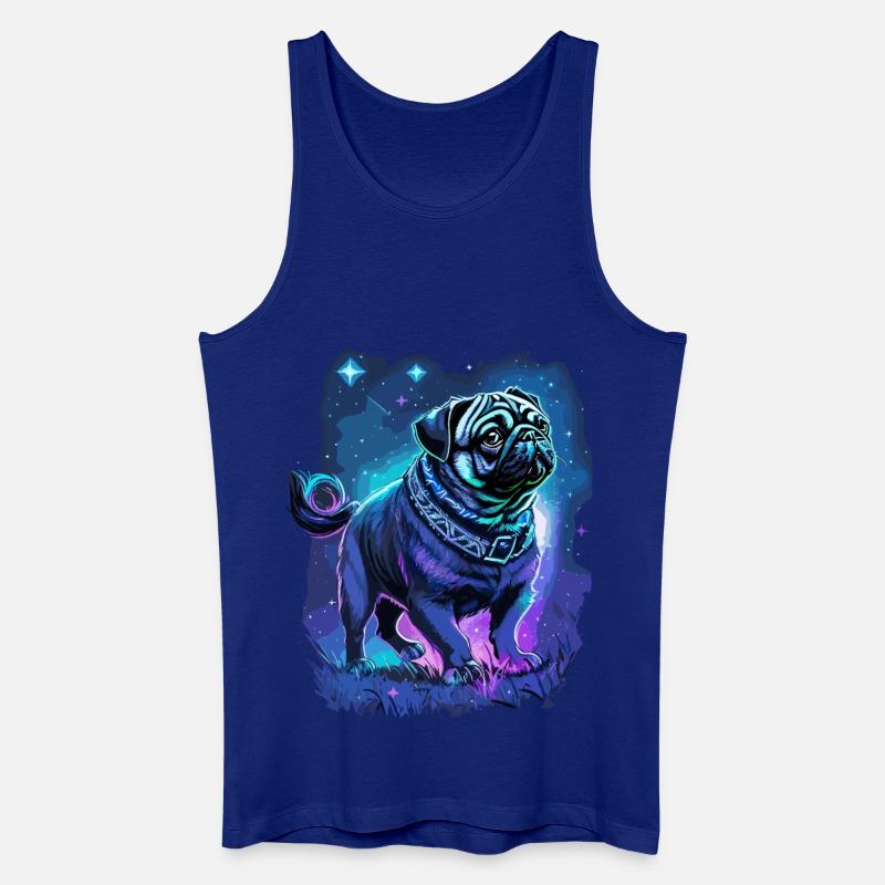 Mops Hund Mitternachtszauber - Männer Bio Tank Top - Königsblau