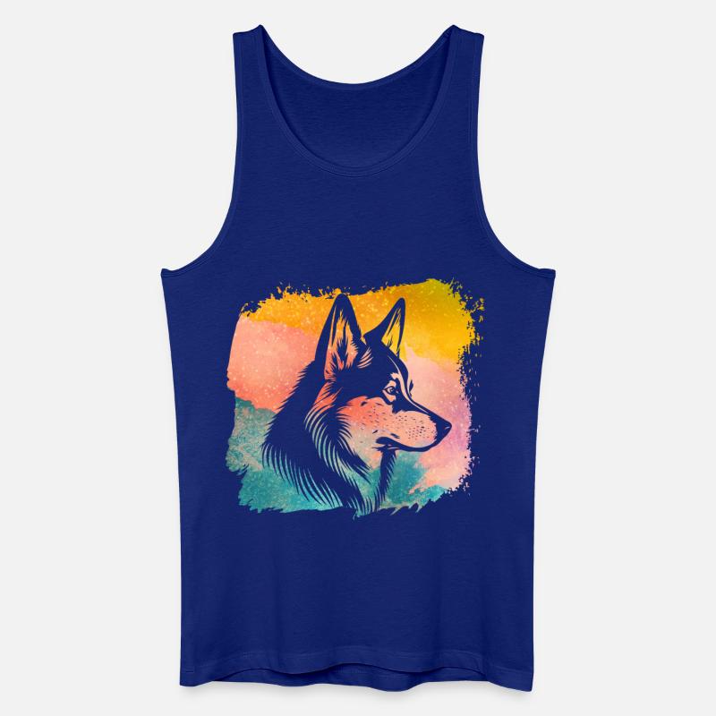 Husky - Männer Bio Tank Top - Königsblau