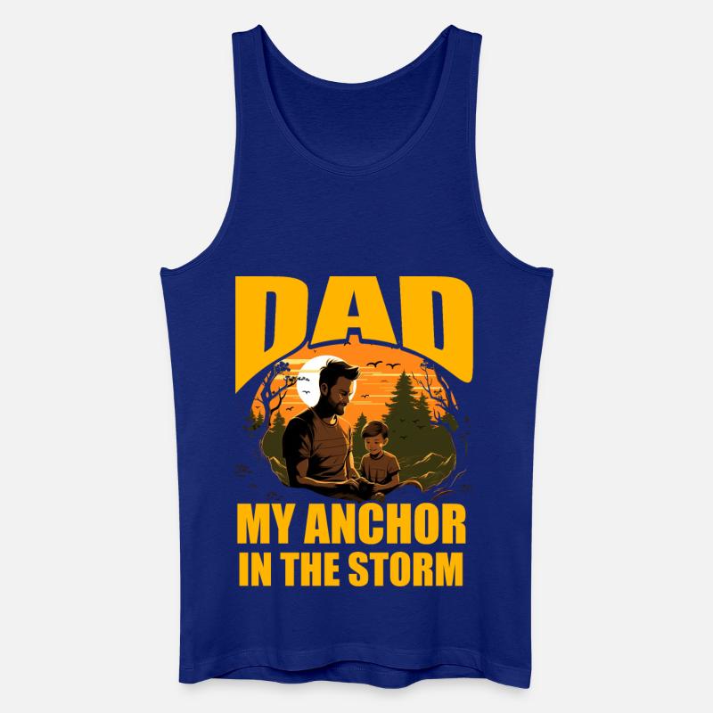 Papa, mein Anker im Sturm - Männer Bio Tank Top - Königsblau