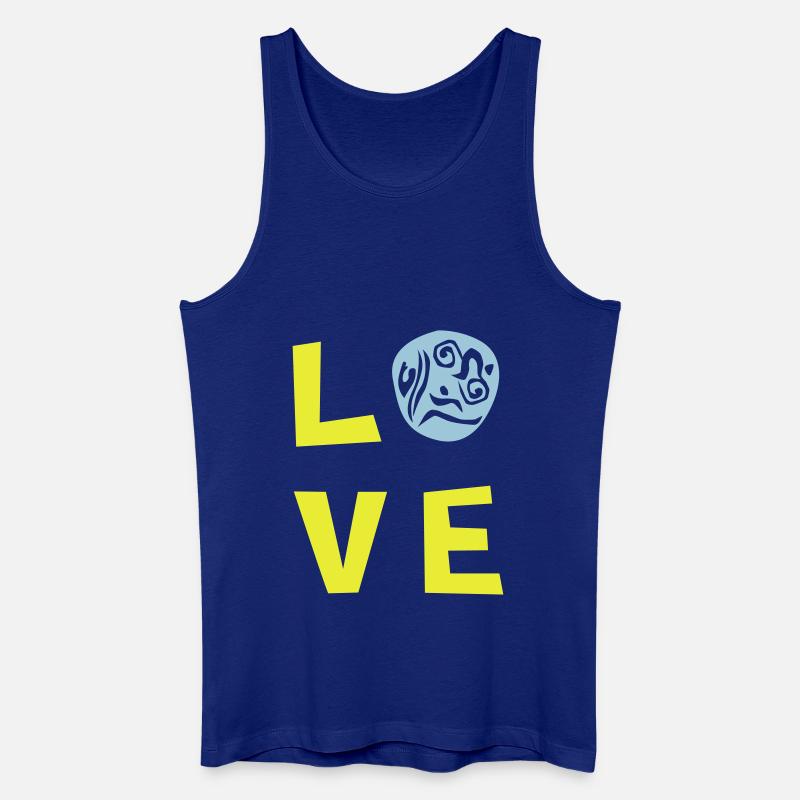 LOVE TRI 2c - Männer Bio Tank Top - Königsblau