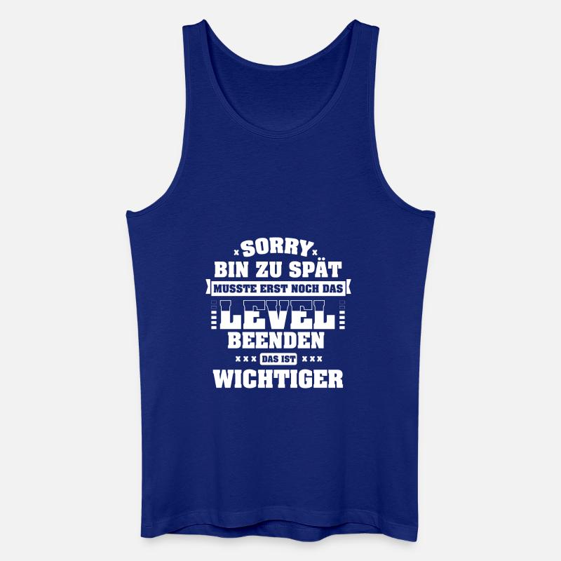 Sorry, bin zu spät - Männer Bio Tank Top - Königsblau