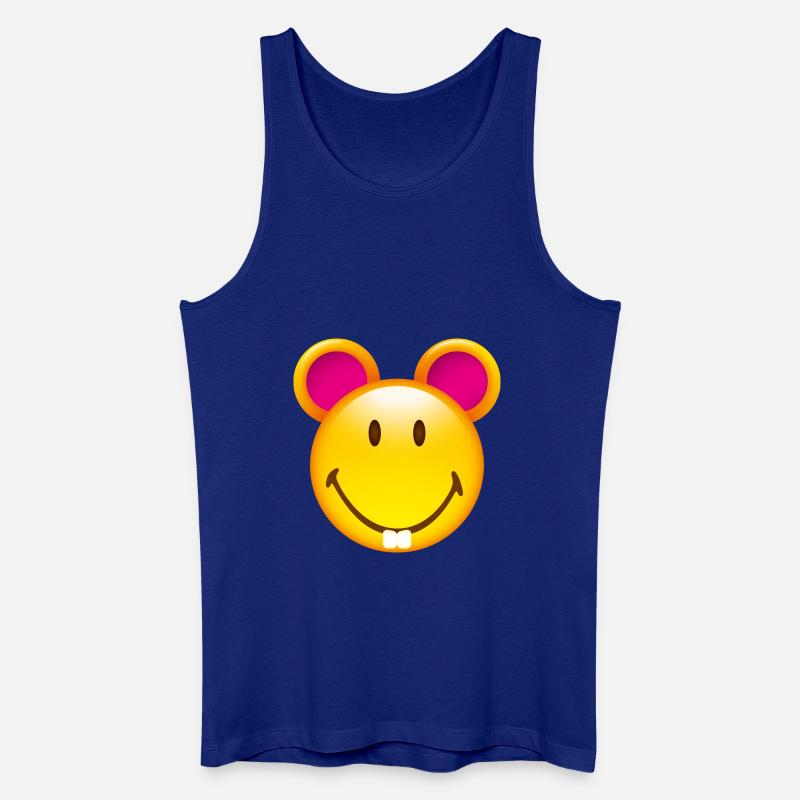 Smiley Mouse - Økologisk tanktop til mænd - kongeblå