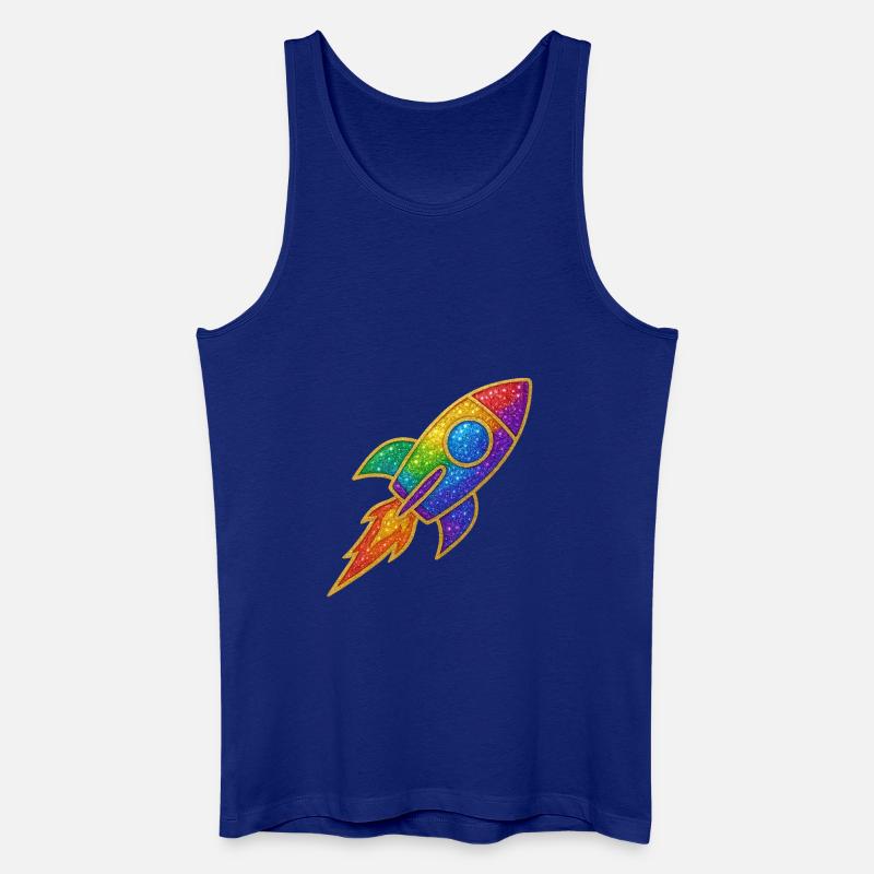 GlitzerRakete Regenbogen Durchstarter Glitzer Gold - Männer Bio Tank Top - Königsblau