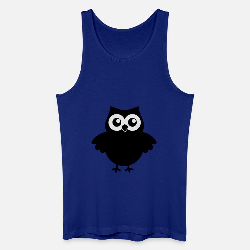 Eule - Männer Bio Tank Top - Königsblau