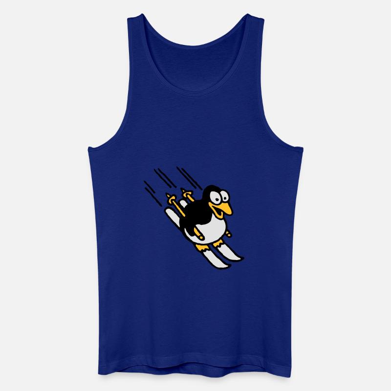 pinguin_ski_022011_e_3c - Männer Bio Tank Top - Königsblau