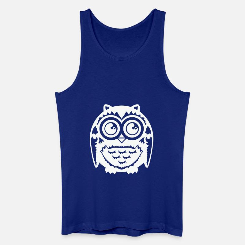 Eule - Männer Bio Tank Top - Königsblau