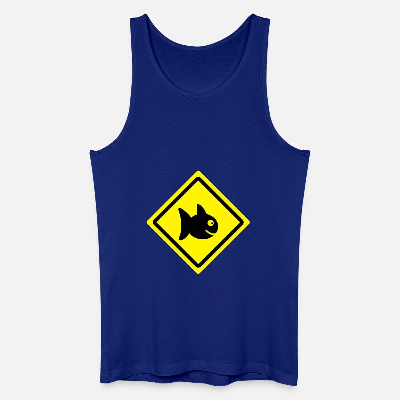 fish roadsign - Männer Bio Tank Top - Königsblau