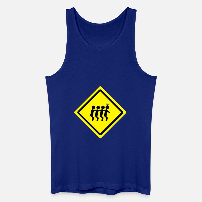 party train roadsign - Männer Bio Tank Top - Königsblau
