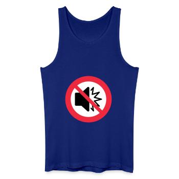 Kein Ton - stumm - stumm - nicht stören - Autismus - Männer Bio Tank Top - Königsblau - Vorne