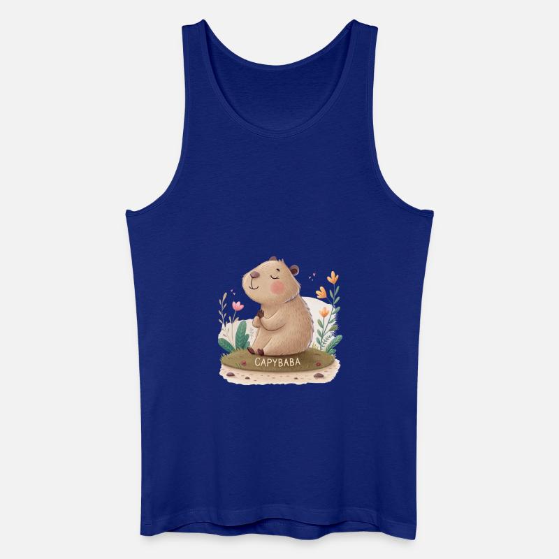 Bababara – Zen mit Kapibara - Männer Bio Tank Top - Königsblau
