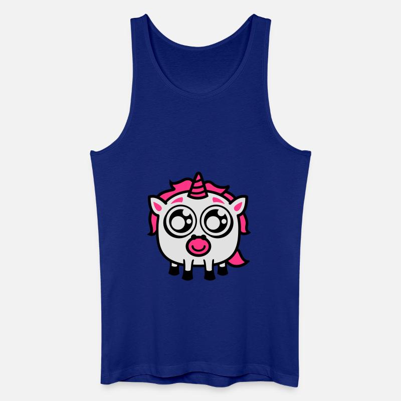 Glupschi Einhorn - Männer Bio Tank Top - Königsblau