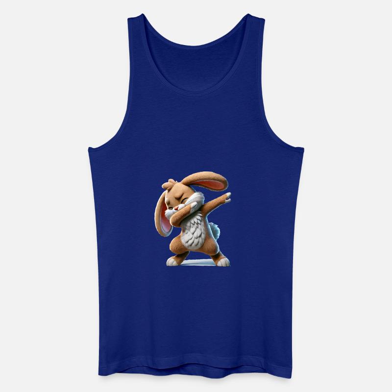 Rabbit Dabbing Comic - Men’s Organic Tank Top - royal blue
