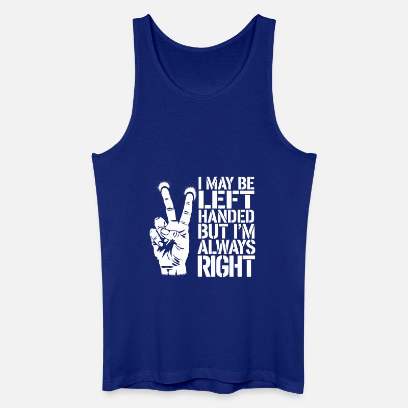 Smart statement til venstrehåndede - Økologisk tanktop til mænd - kongeblå