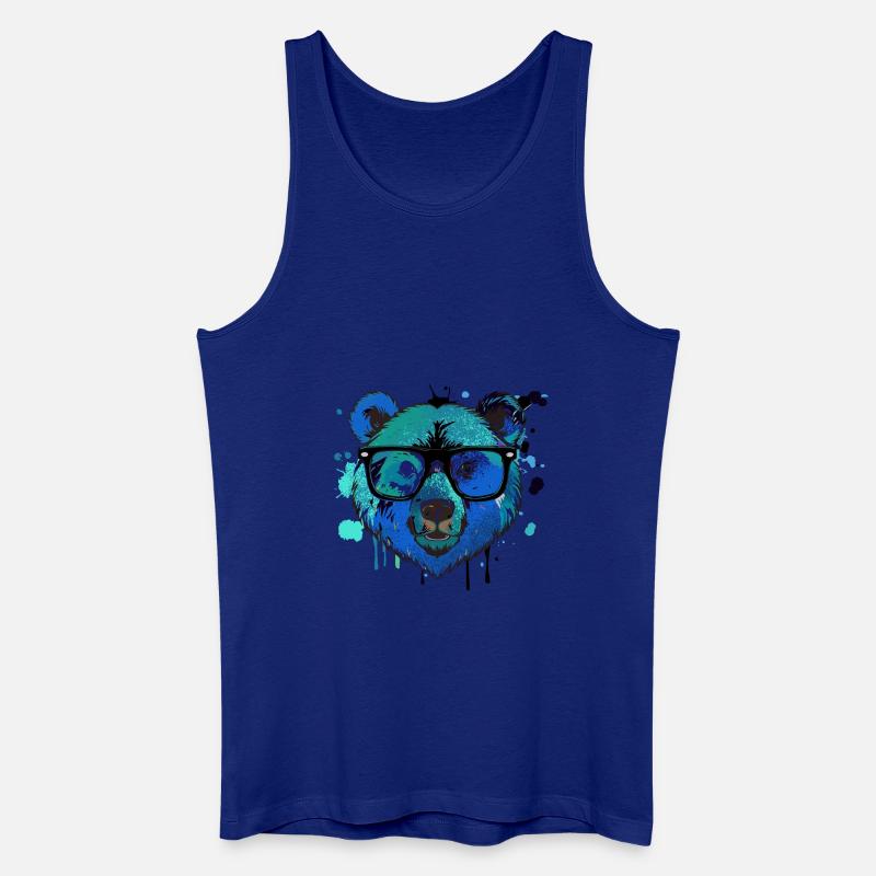 Bär,graffiti ,malerei , bunt,Nerd - Männer Bio Tank Top - Königsblau
