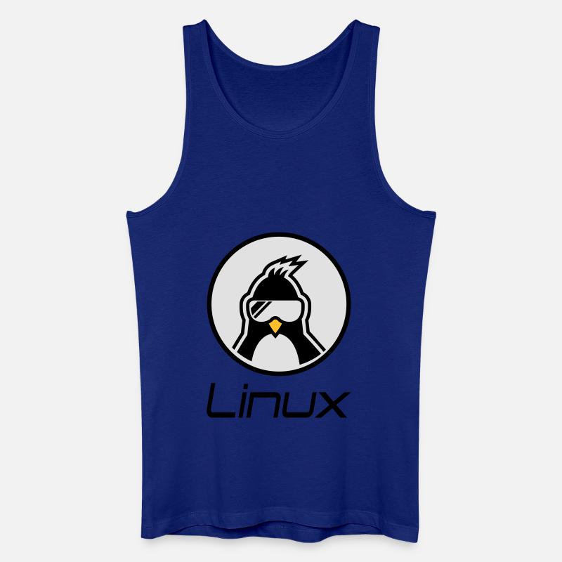 linux - Canotta ecologica da uomo - blu royal